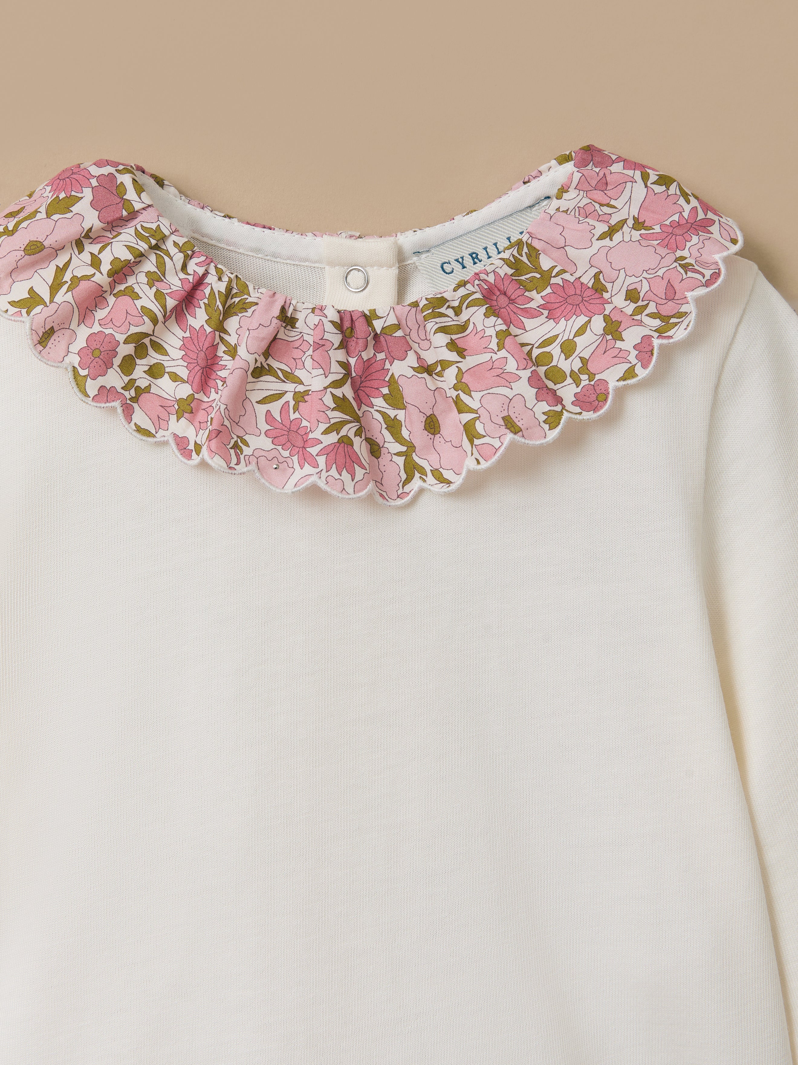 Baby T-shirt with Liberty Fabric Collar