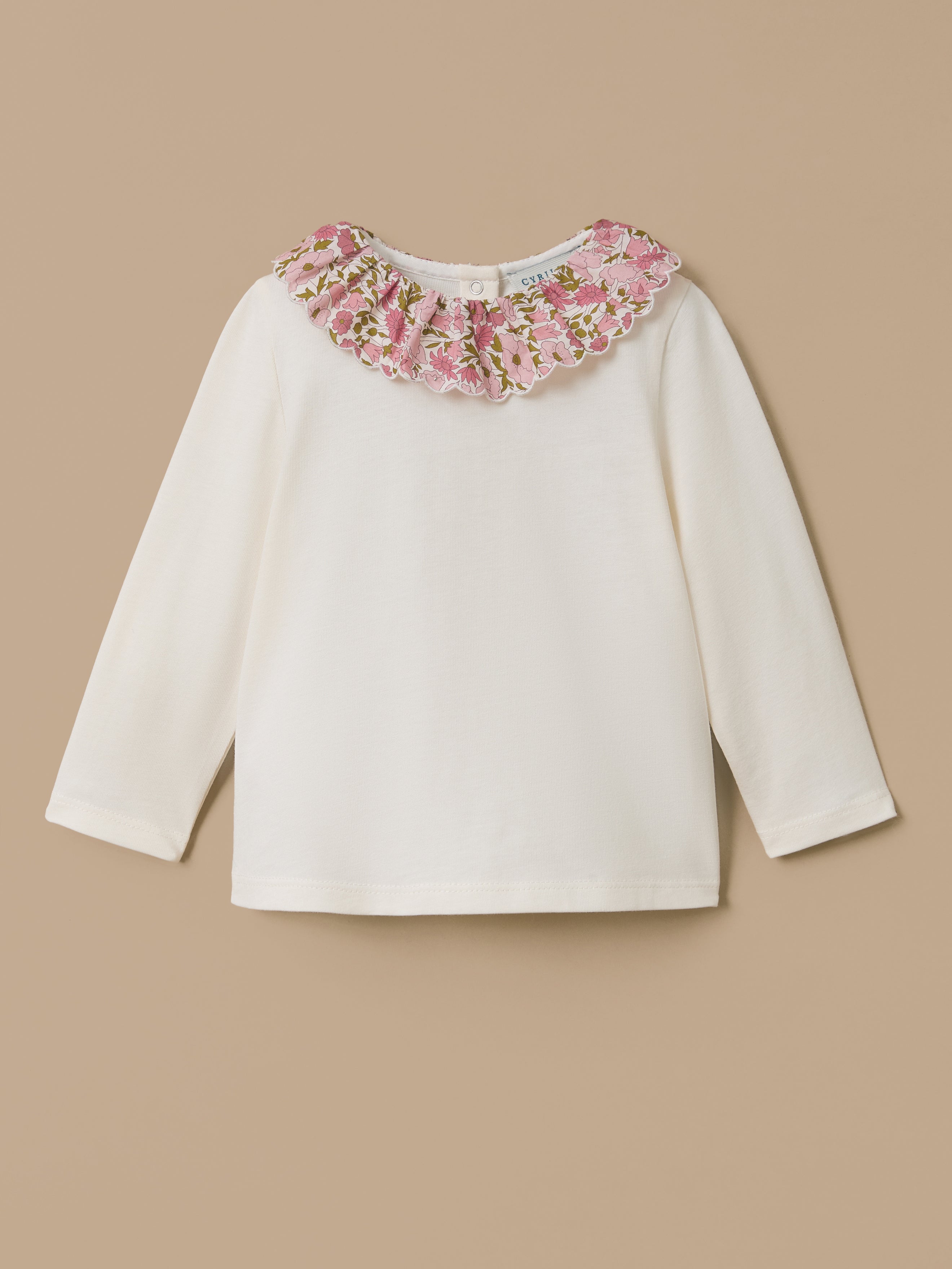Baby T-shirt with Liberty Fabric Collar