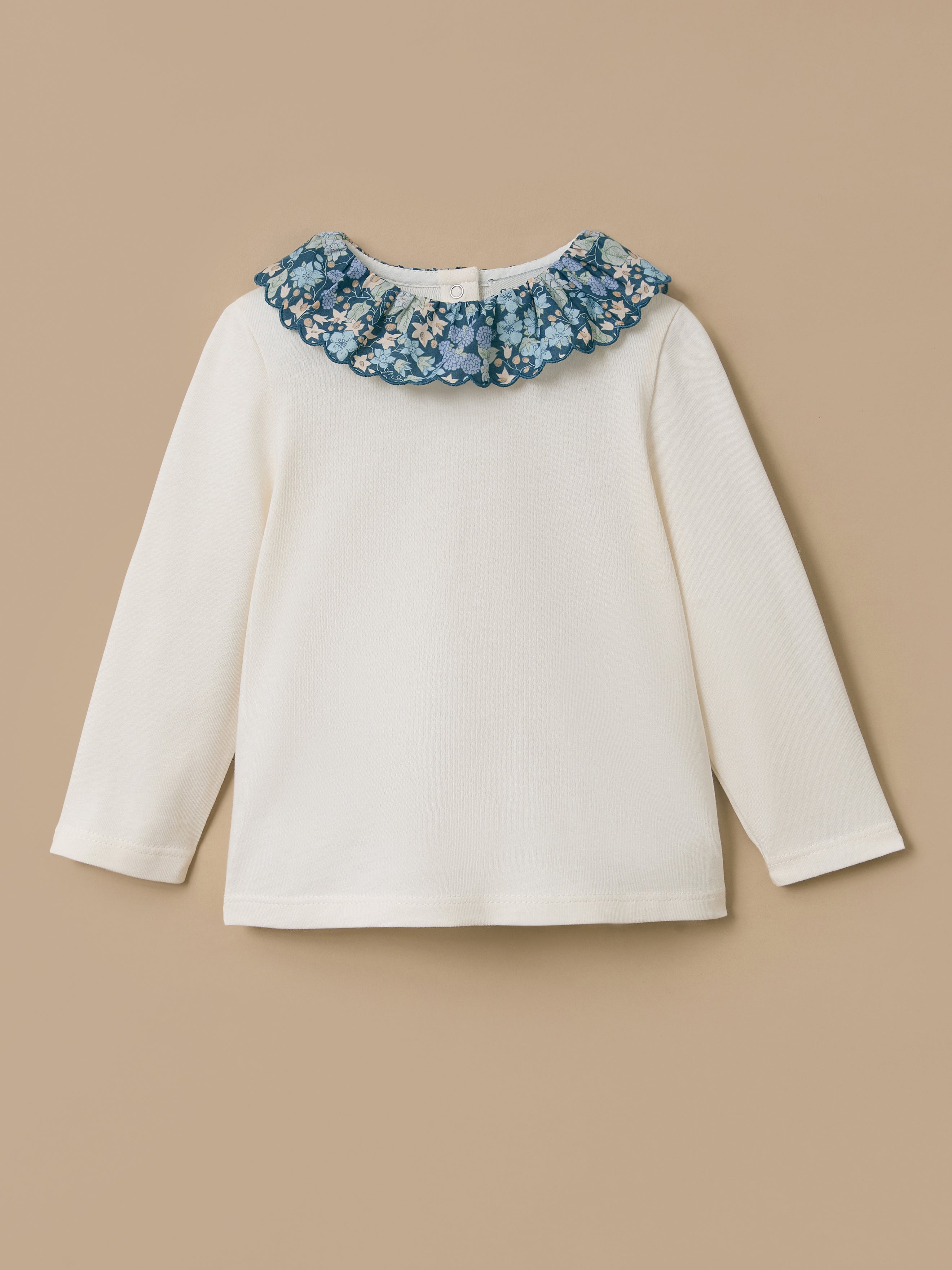Baby T-shirt with Liberty Fabric Collar