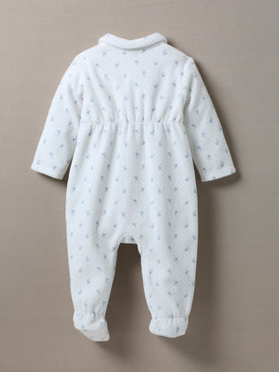 Baby's kite-print velour sleepsuit