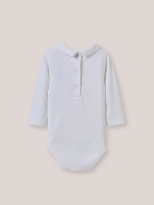 Baby's bodysuit with square collar - Organic cotton