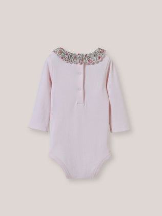 Baby's bodysuit with collar made with Liberty fabric - Organic cotton