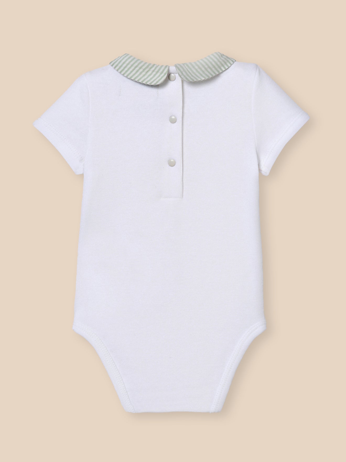 Body Bébé col rayé - Coton biologique
