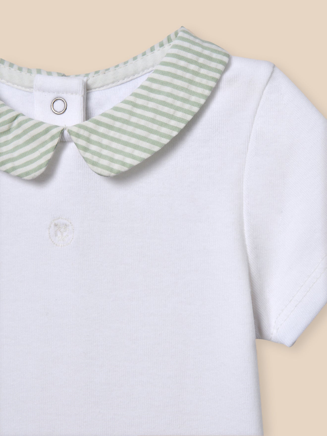 Body Bébé col rayé - Coton biologique