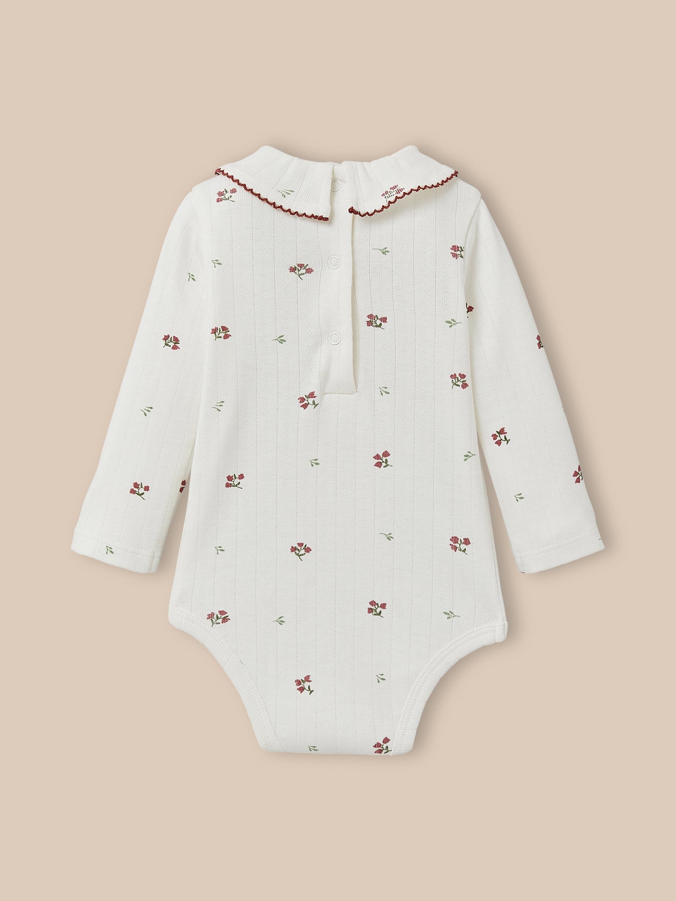 Organic cotton pointelle bodysuit