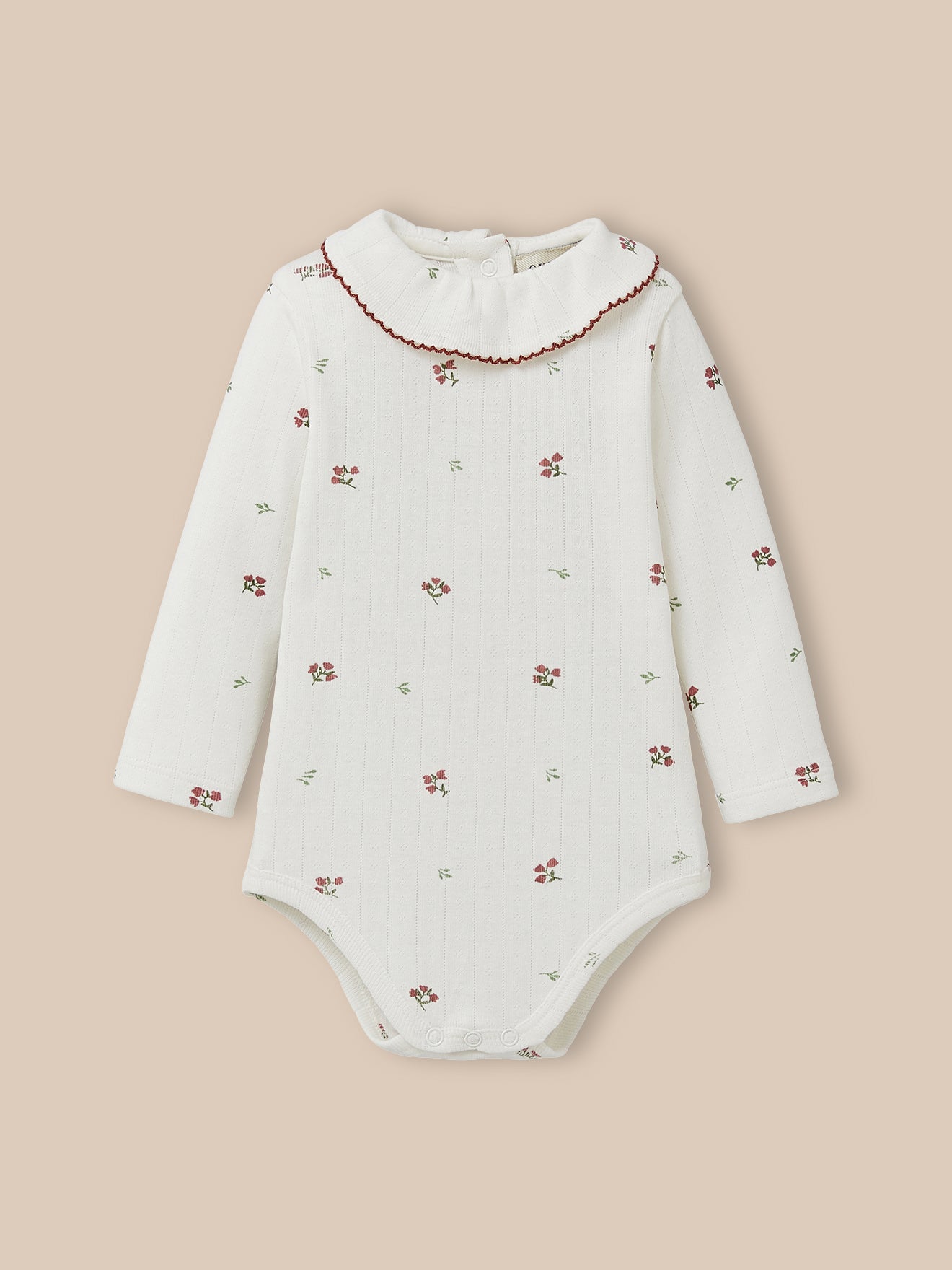 Organic cotton pointelle bodysuit