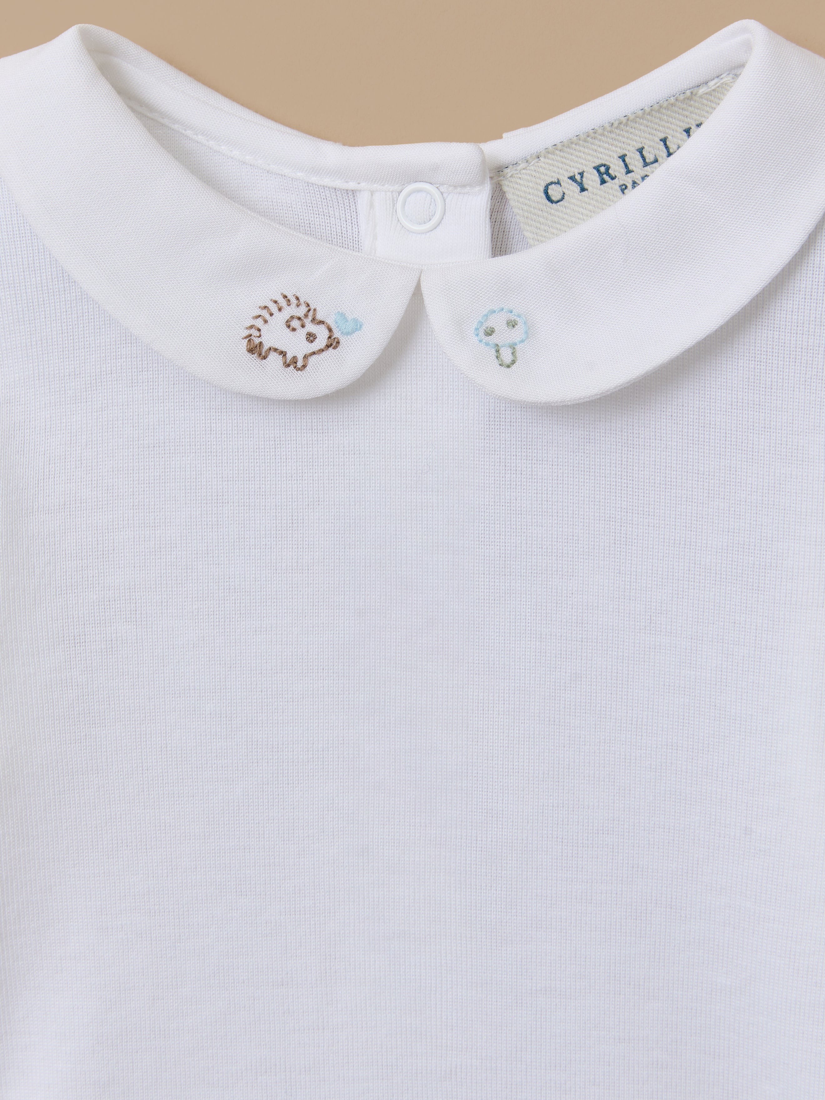 Baby Delicate Collar Embroidered Bodysuit