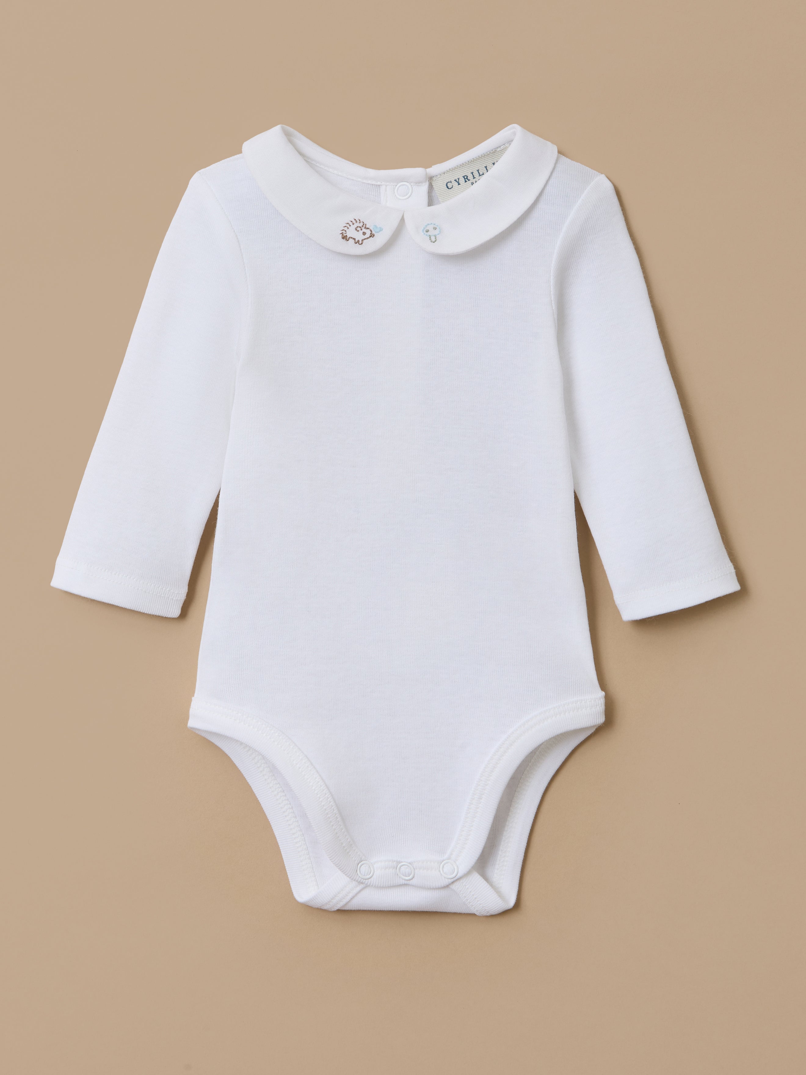 Baby Delicate Collar Embroidered Bodysuit