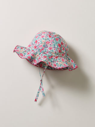 Baby's wide -brim hat made with Liberty fabric
