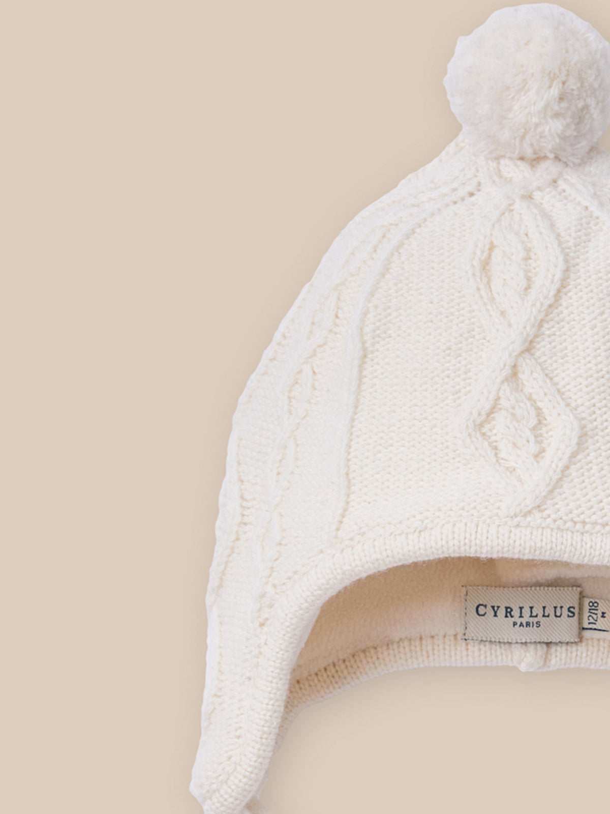 Bonnet péruvien en laine doublé de polaire – Bébé