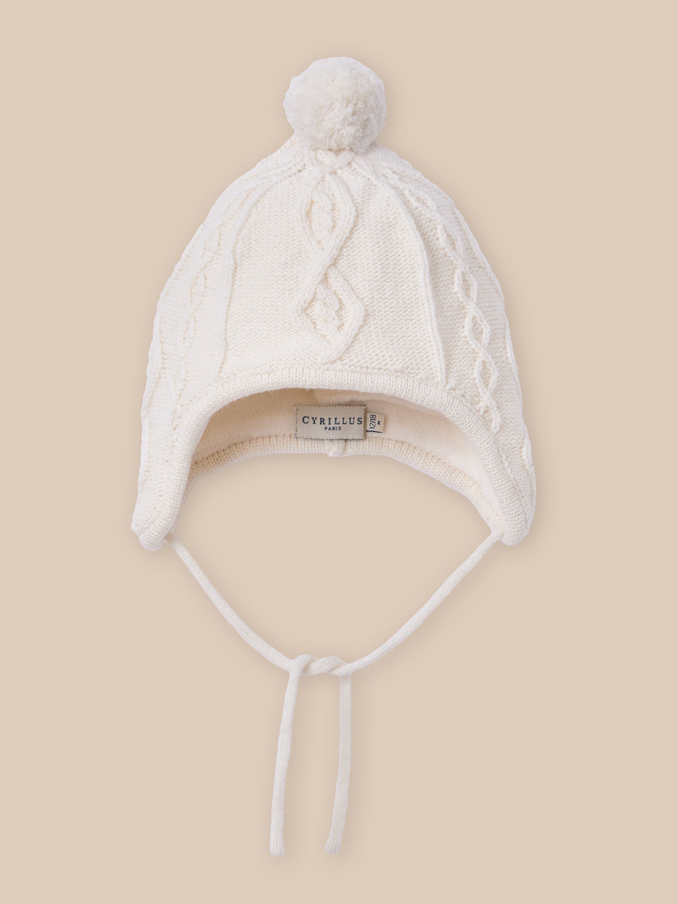 Bonnet péruvien en laine doublé de polaire – Bébé