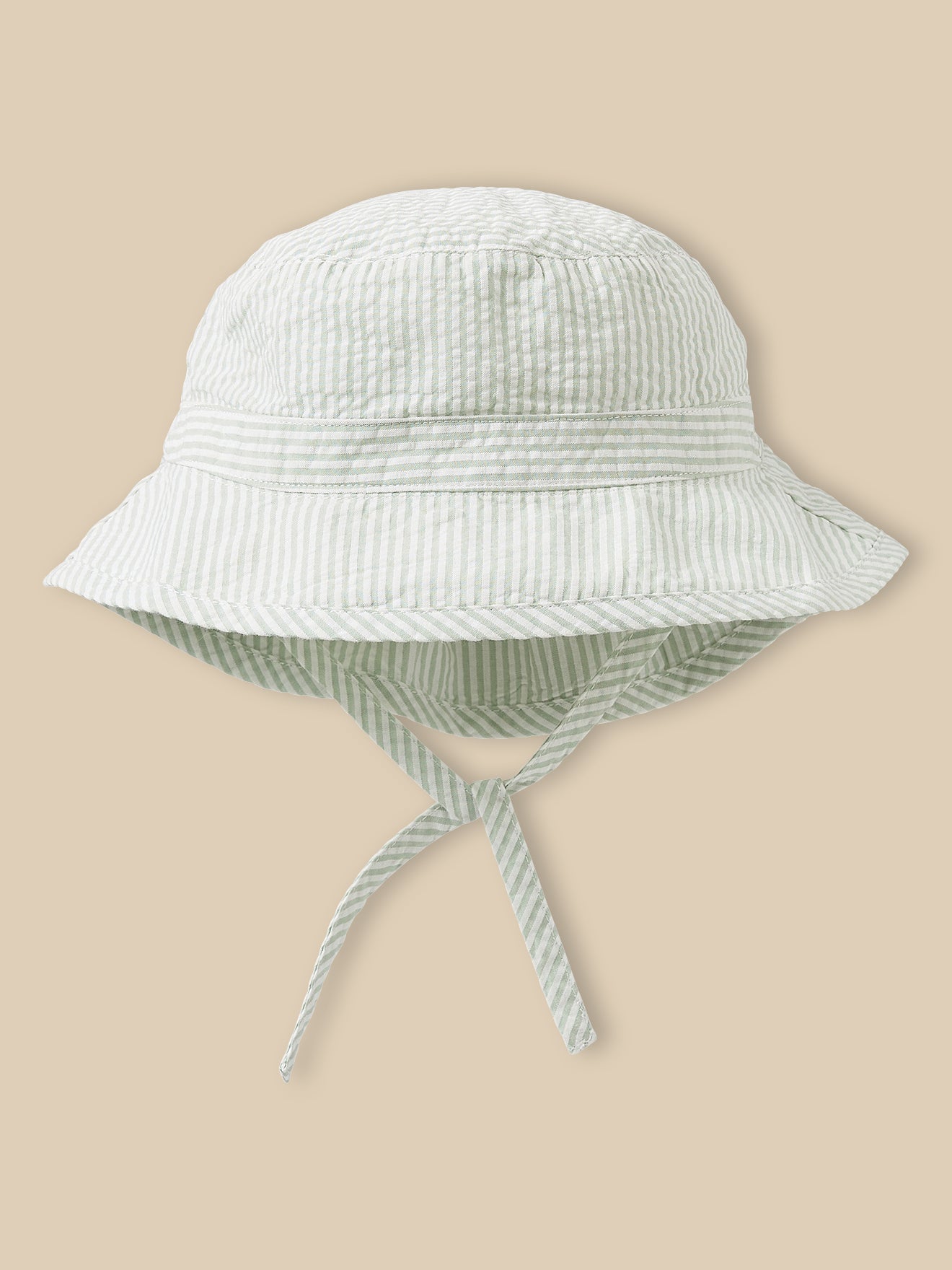 Striped baby seersucker bob