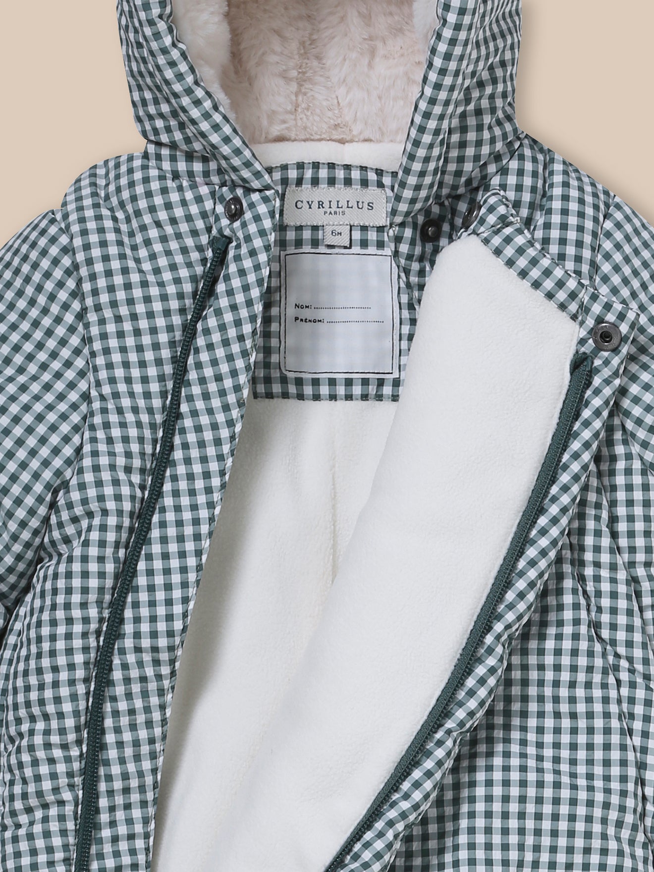 Baby's gingham check jumpsuit