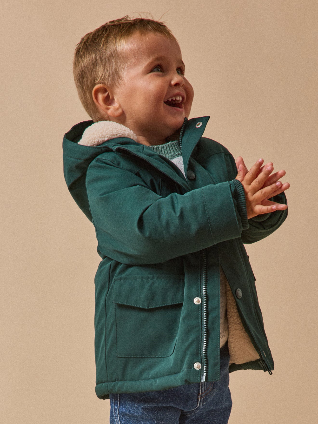 Baby's sherpa-lined parka