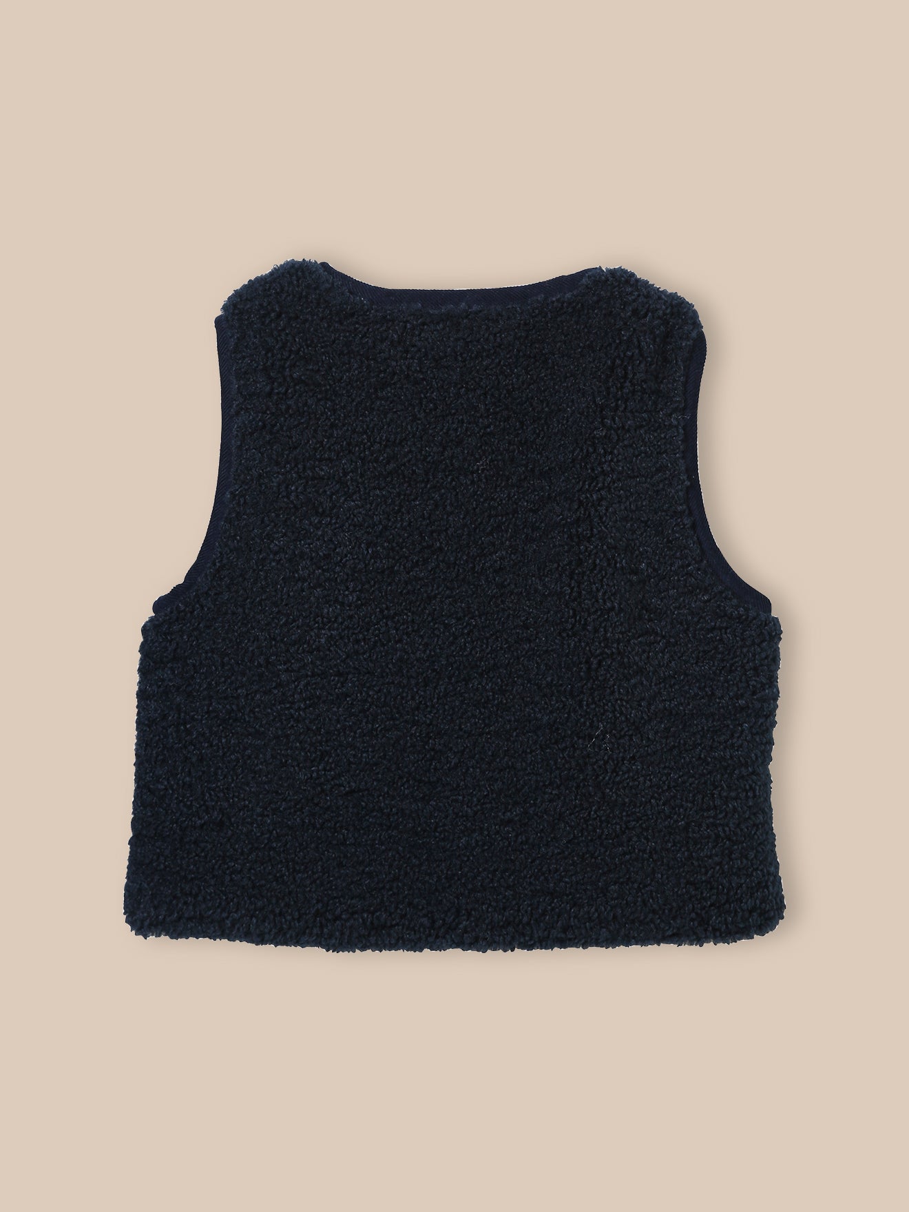 Baby's sleeveless sherpa jacket