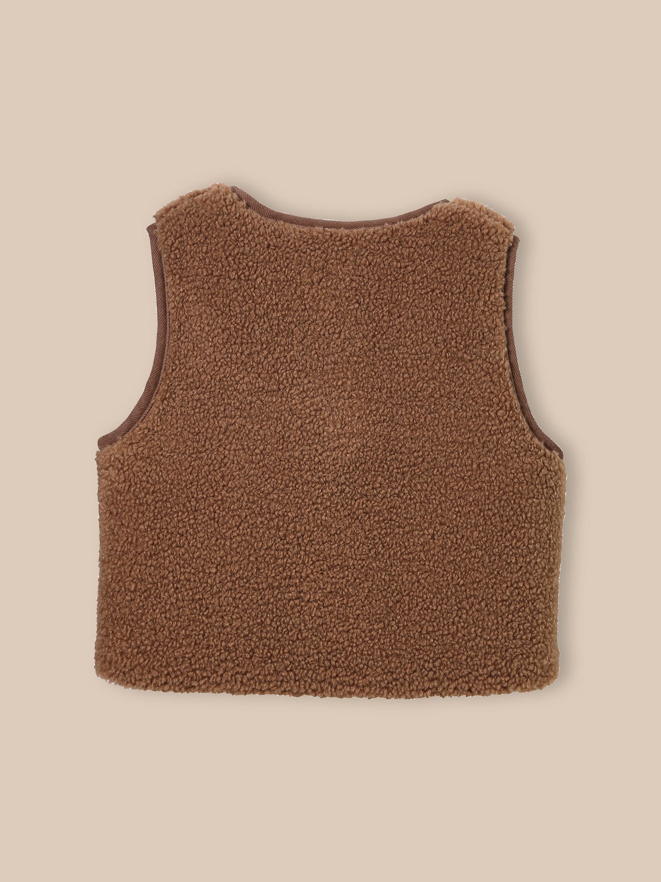 Baby's sleeveless sherpa jacket