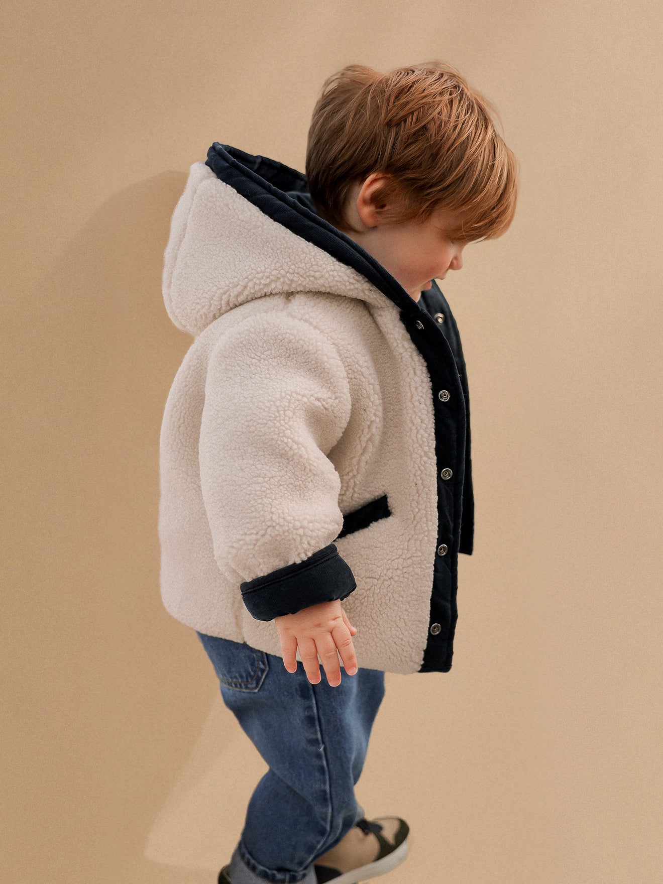 Baby's reversible burnous jacket