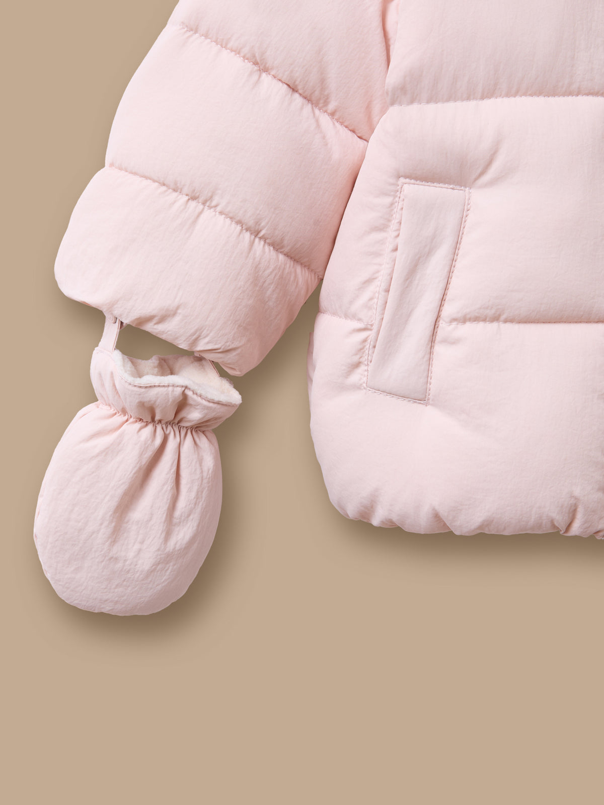 Doudoune unie doublée polaire Bébé