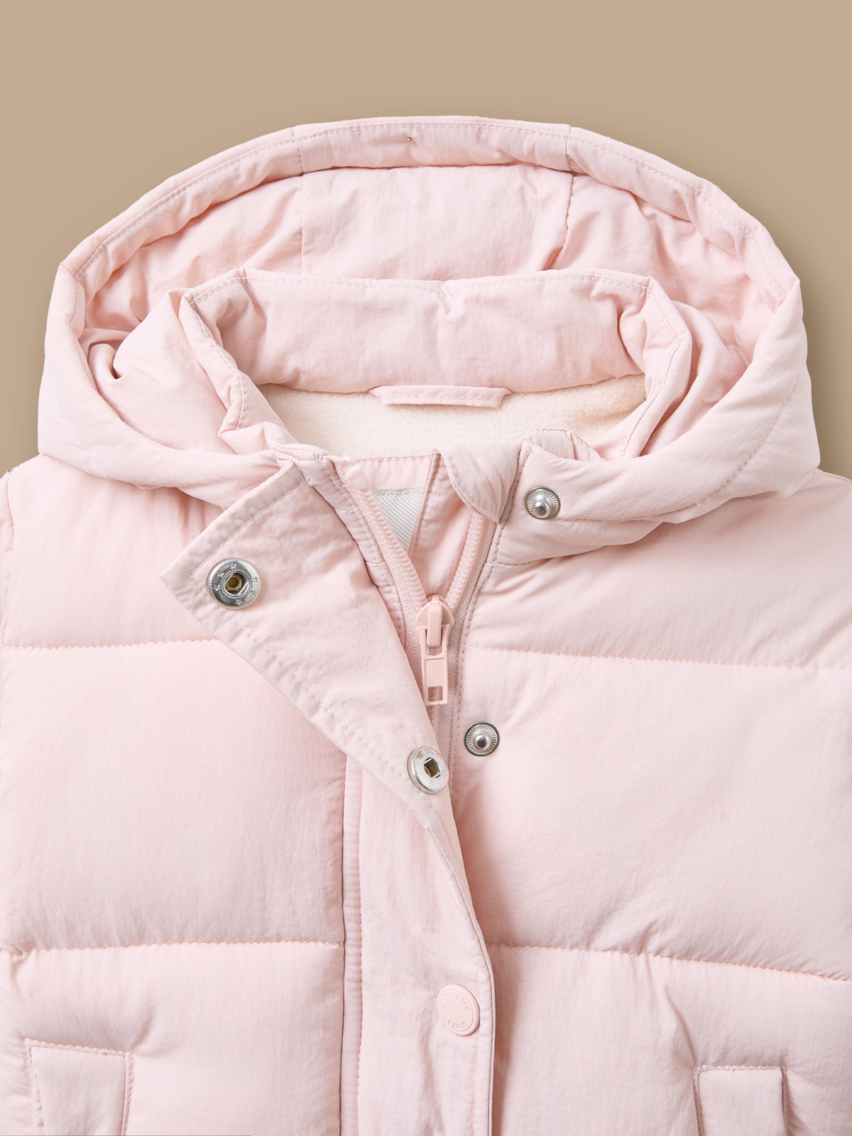 Doudoune unie doublée polaire Bébé