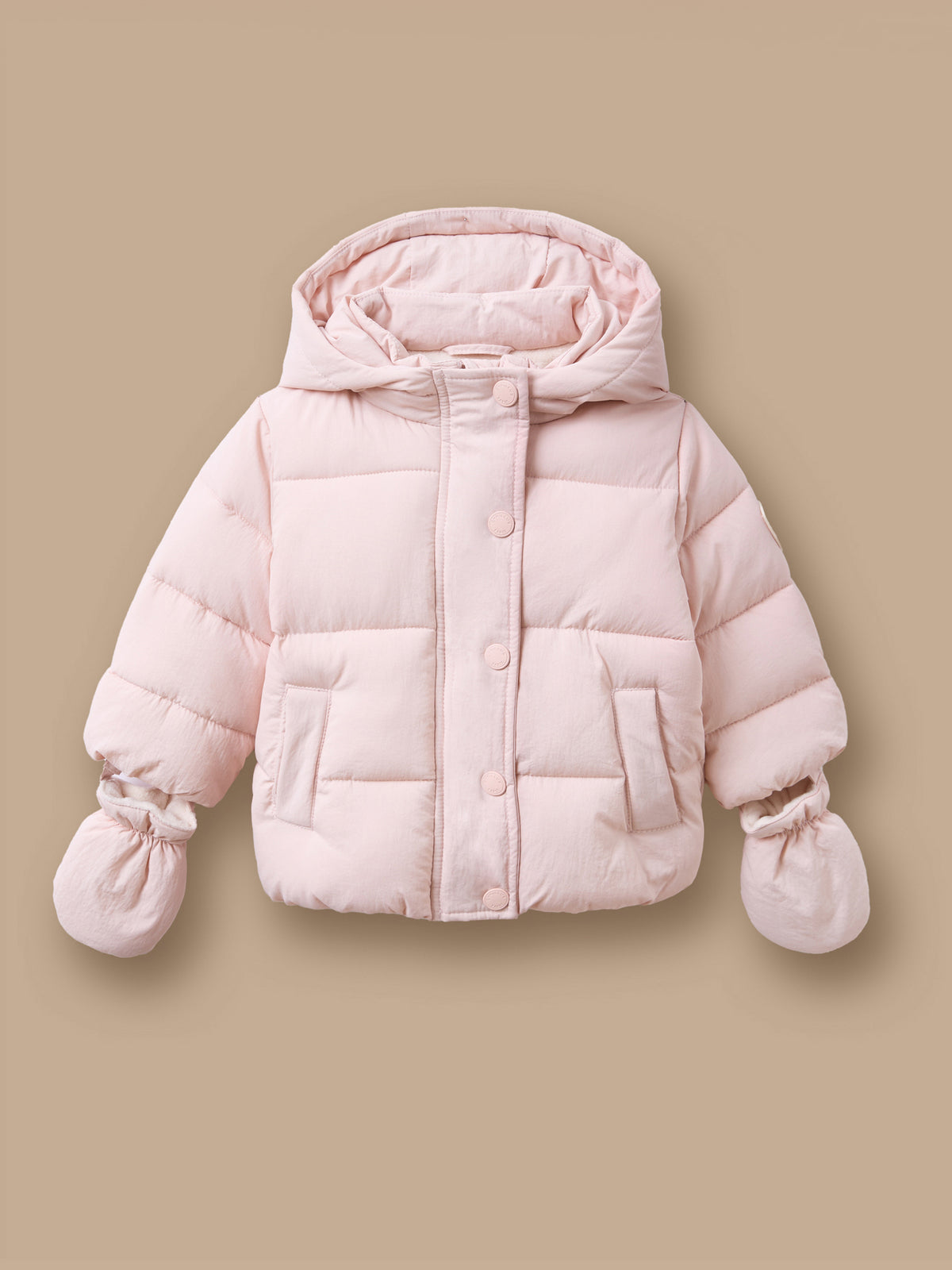 Doudoune unie doublée polaire Bébé