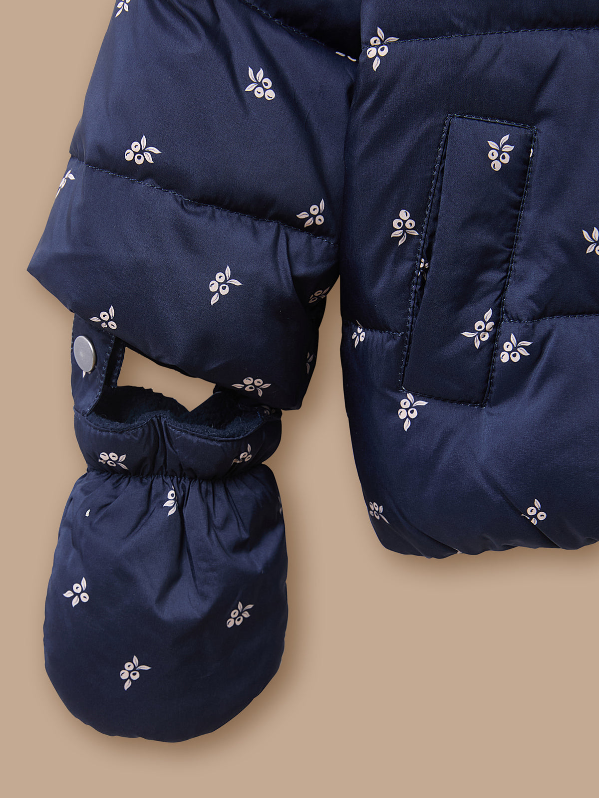 Baby's Berry-Print Padded Jacket