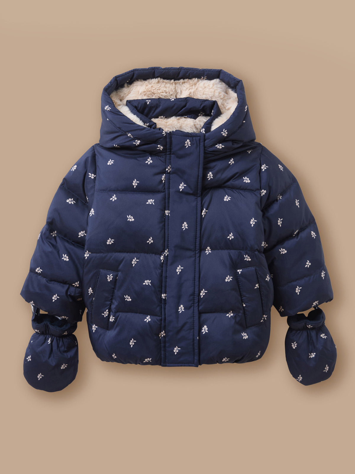 Baby's Berry-Print Padded Jacket