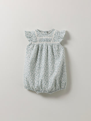 Baby's short floral jumpsuit