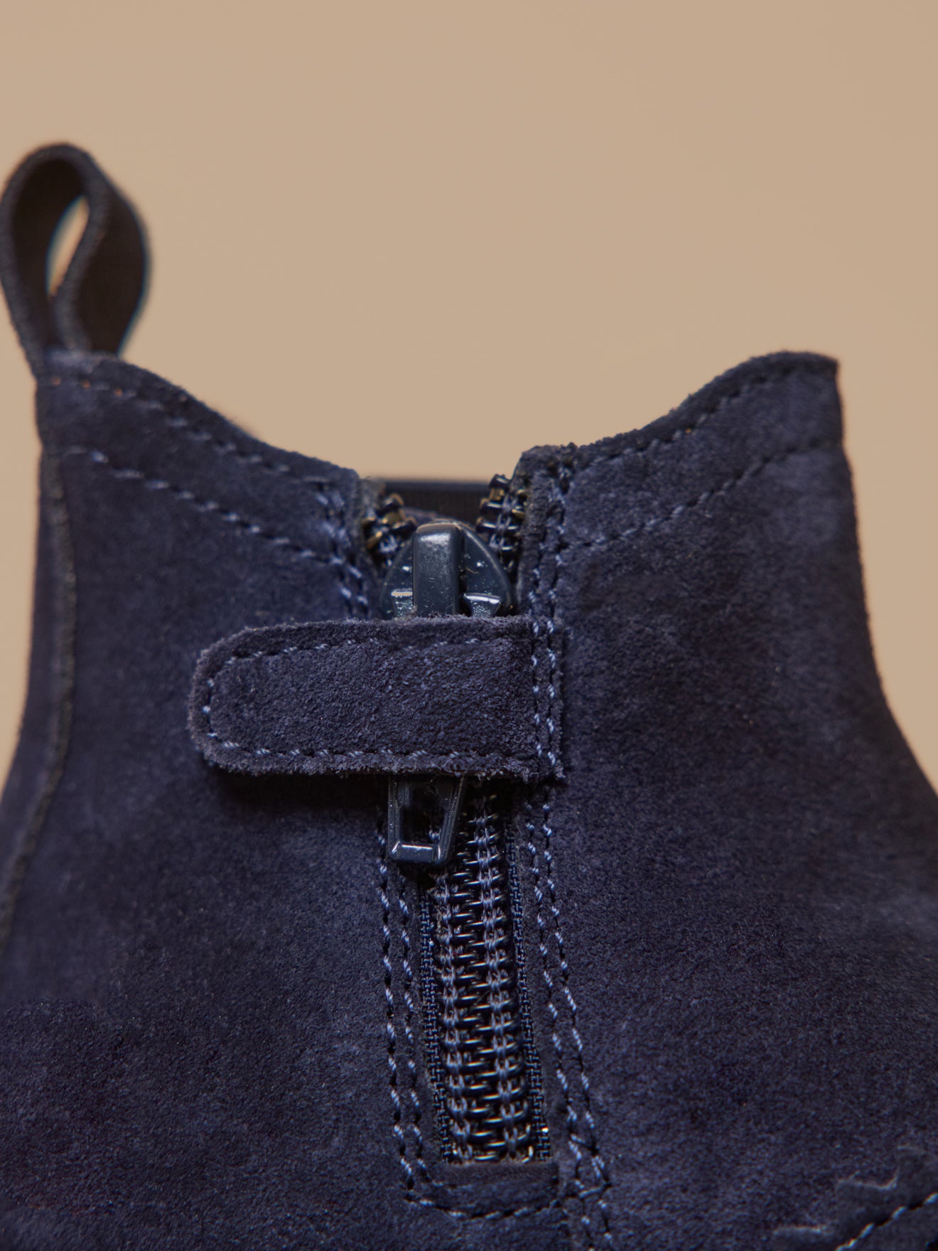 Baby's leather Chelsea boots with punch-hole toe