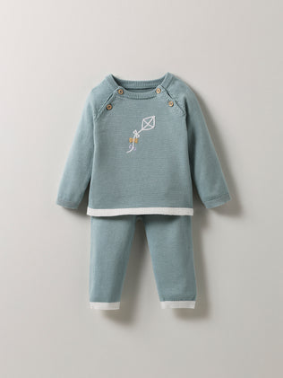 Baby's organic cotton knit outfit