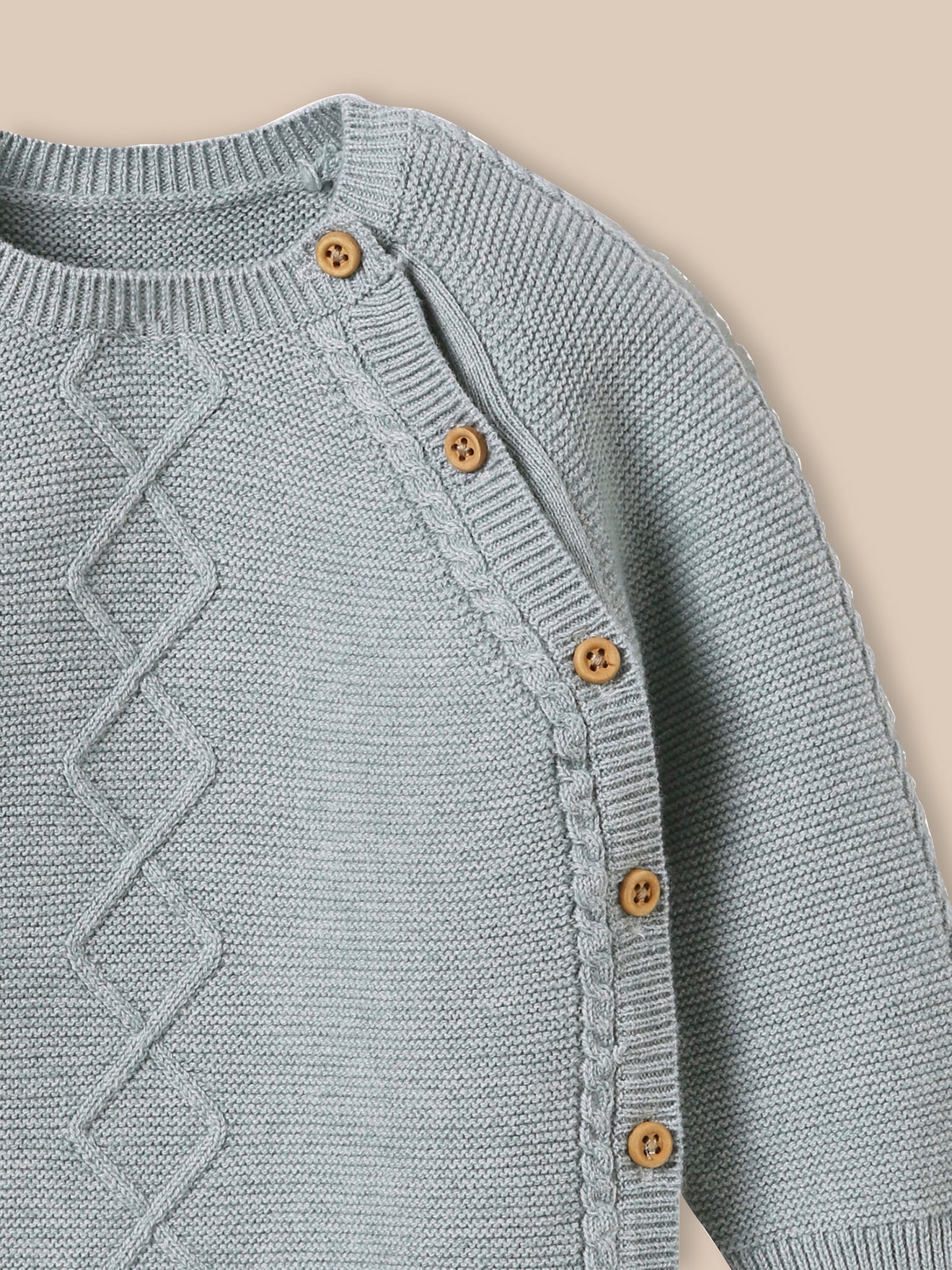 Newborn outfit made with organic cotton and wool