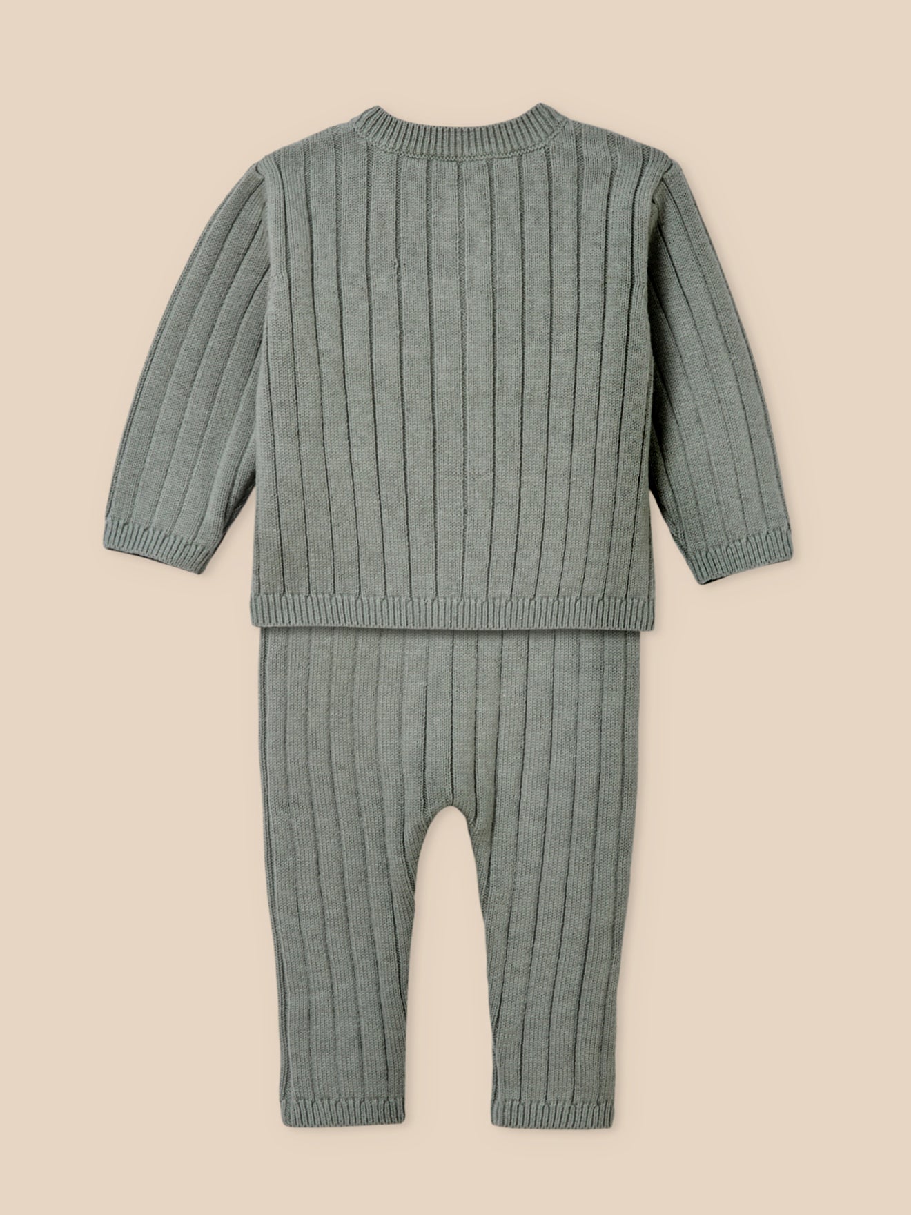 Organic cotton and wool baby set