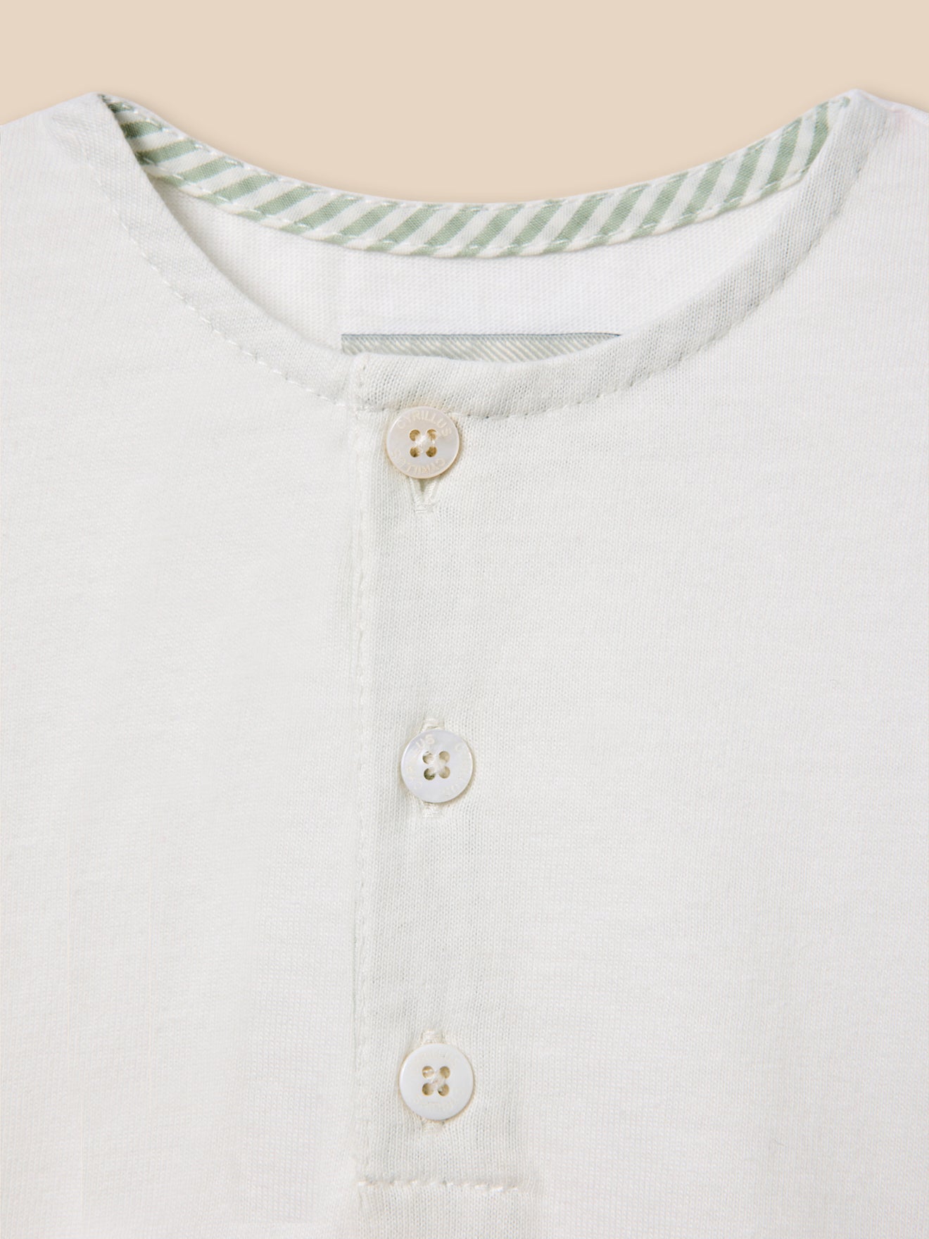 T-shirt and bloomer set in seersucker