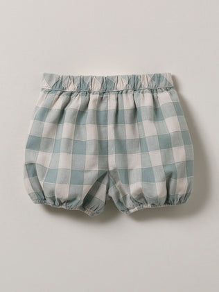 Baby's linen and cotton gingham check bloomers