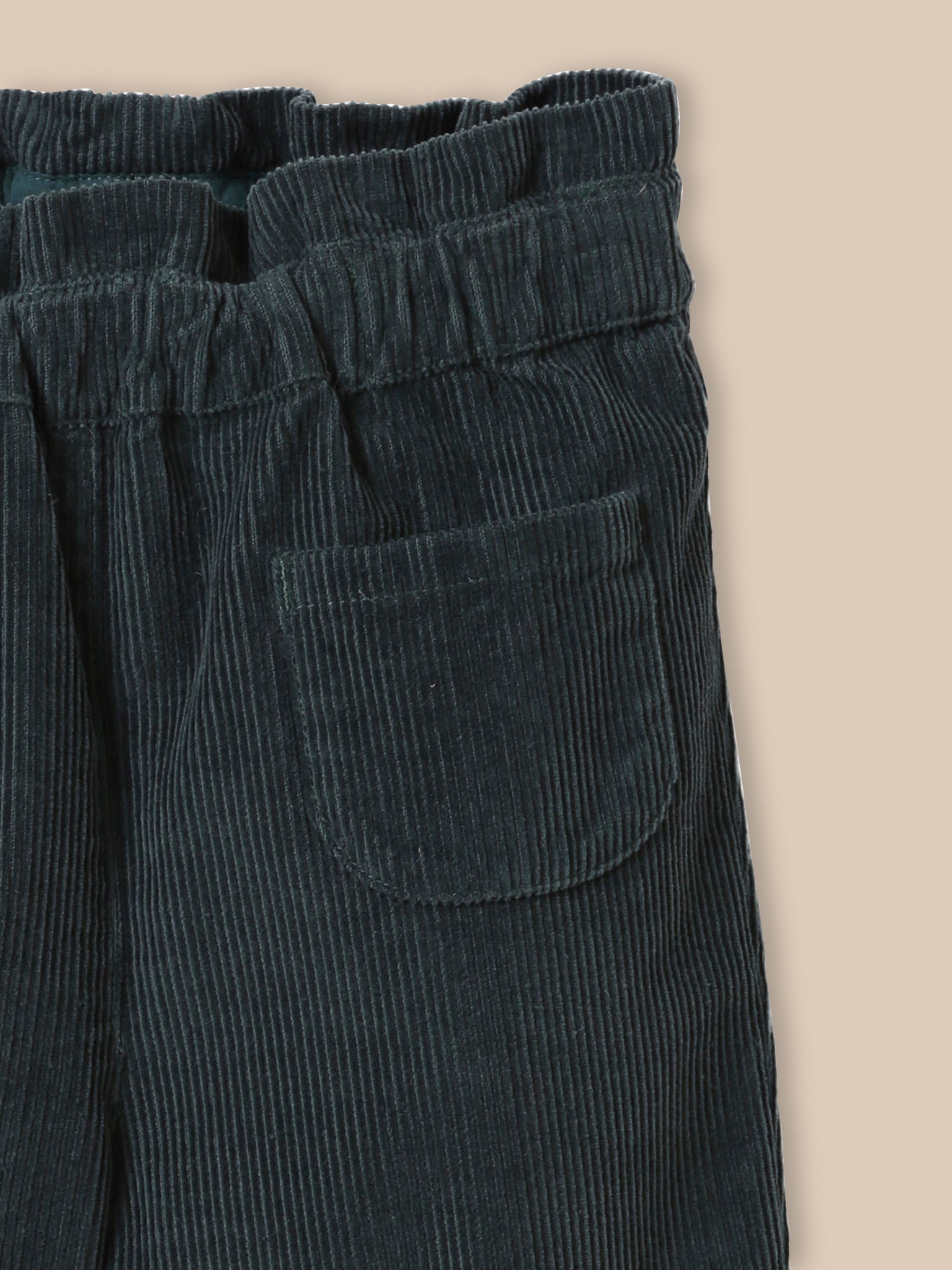 Baby's velour paperbag-waist trousers