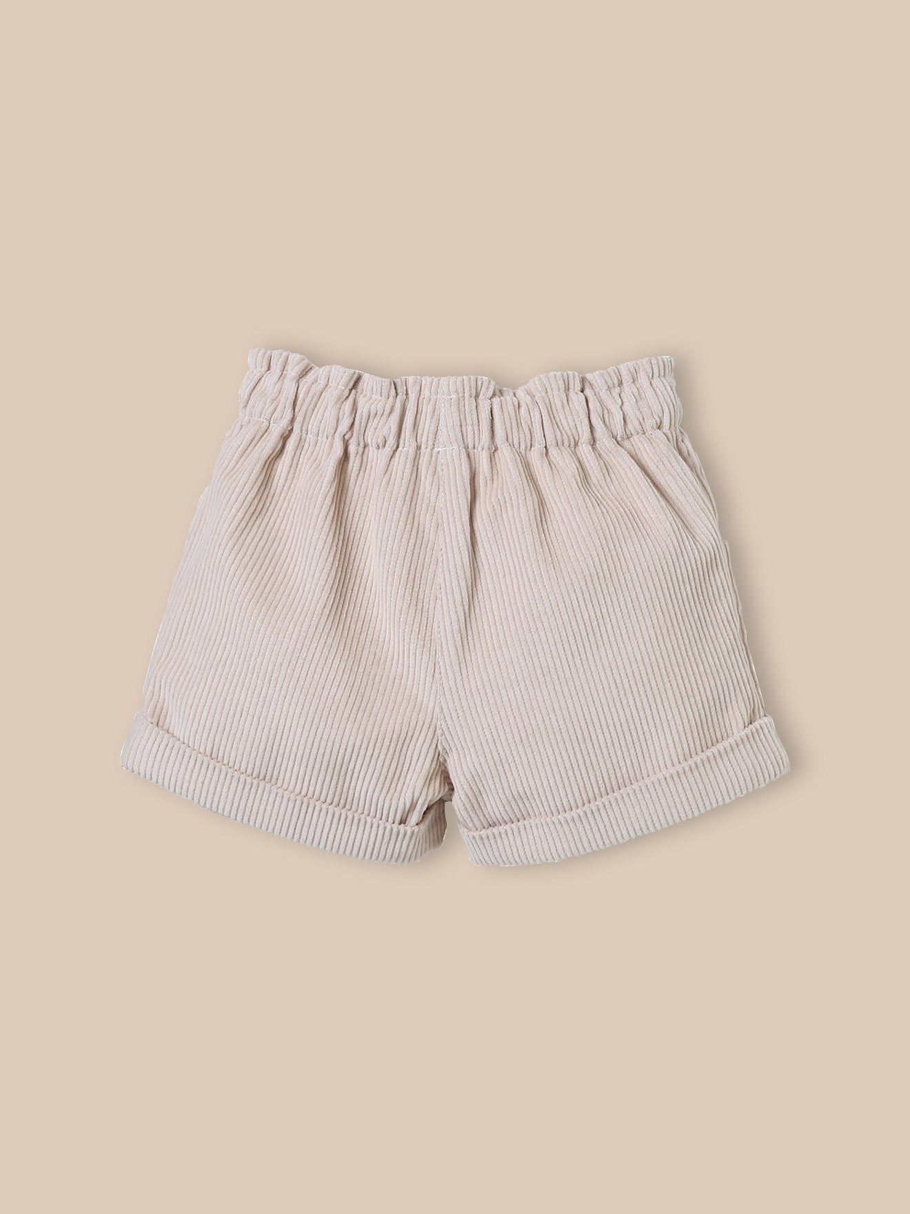 Baby's velour paperbag-waist shorts