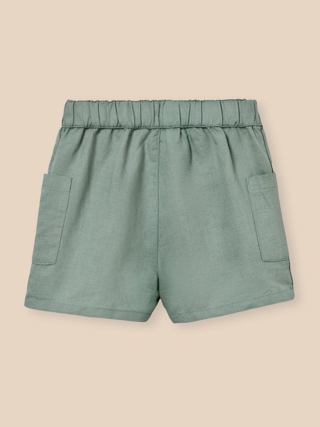 Baby linen and cotton shorts
