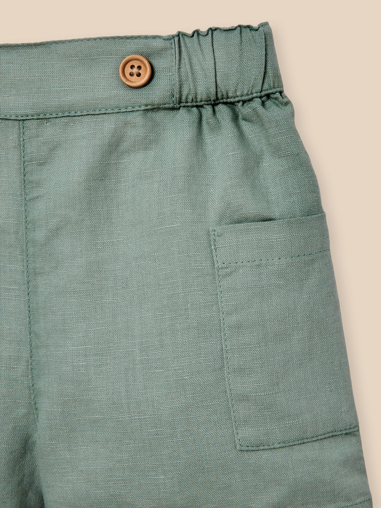 Baby linen and cotton shorts