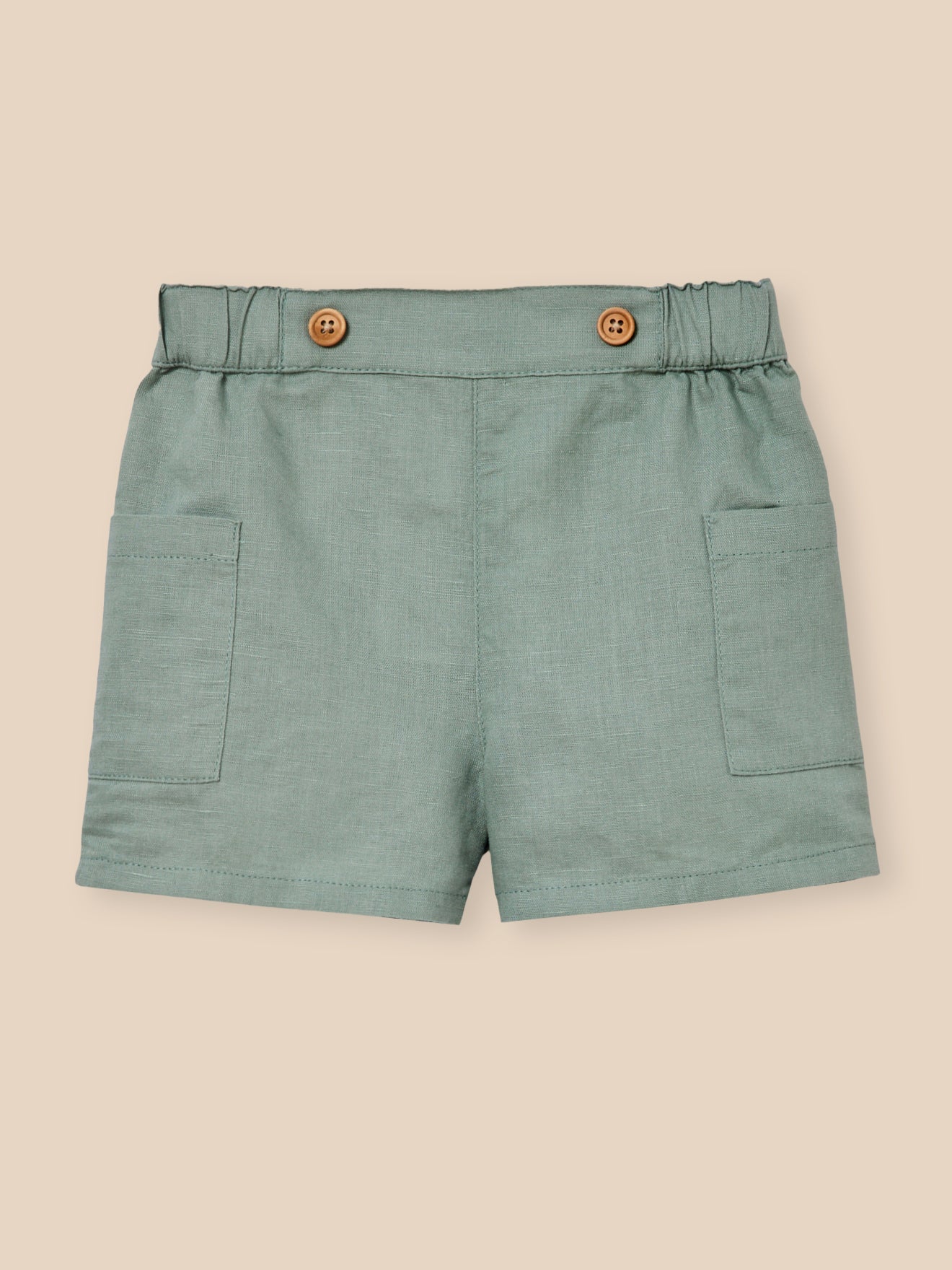 Baby linen and cotton shorts