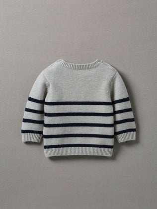 Baby's wool sailor-stripe sweater