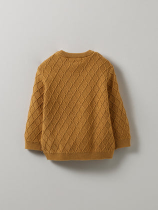Baby's organic cotton and wool sweater