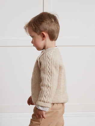 Pull torsadé Bébé en laine