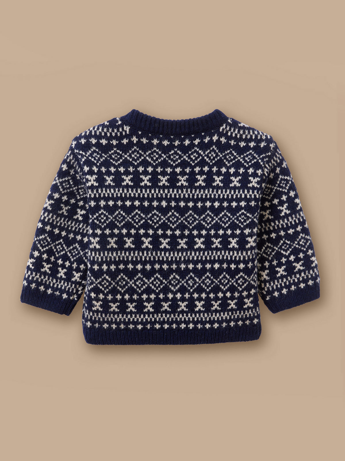 Baby jacquard wool sweater