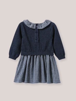 Baby's dual-fabric dress