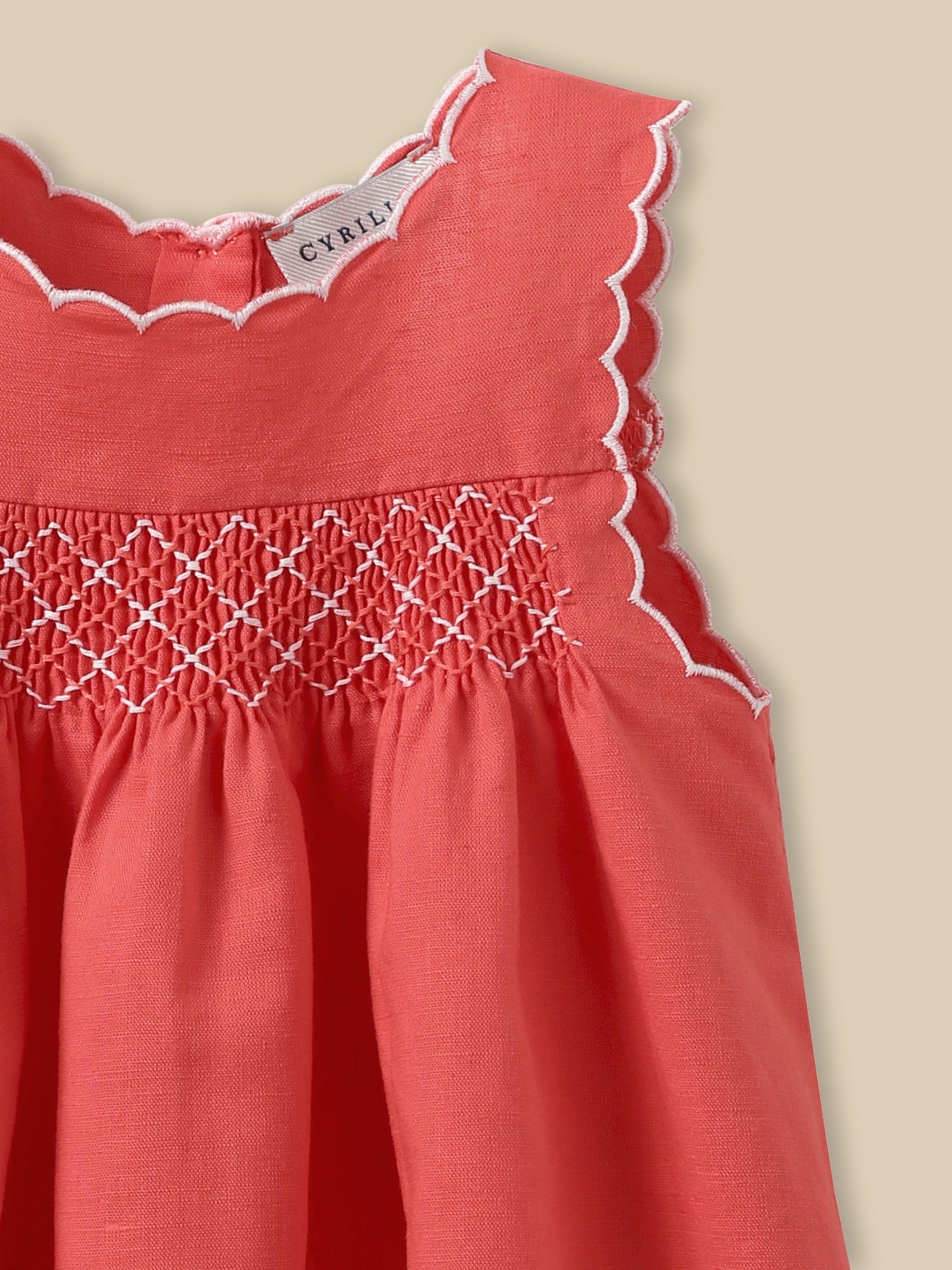 Baby's linen and cotton dress