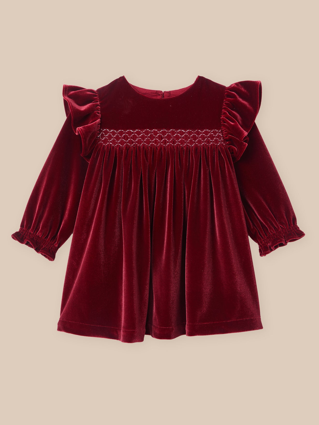 Baby's panne velvet dress