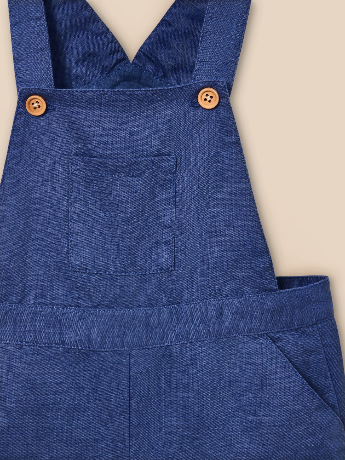 Salopette courte Bébé lin et coton