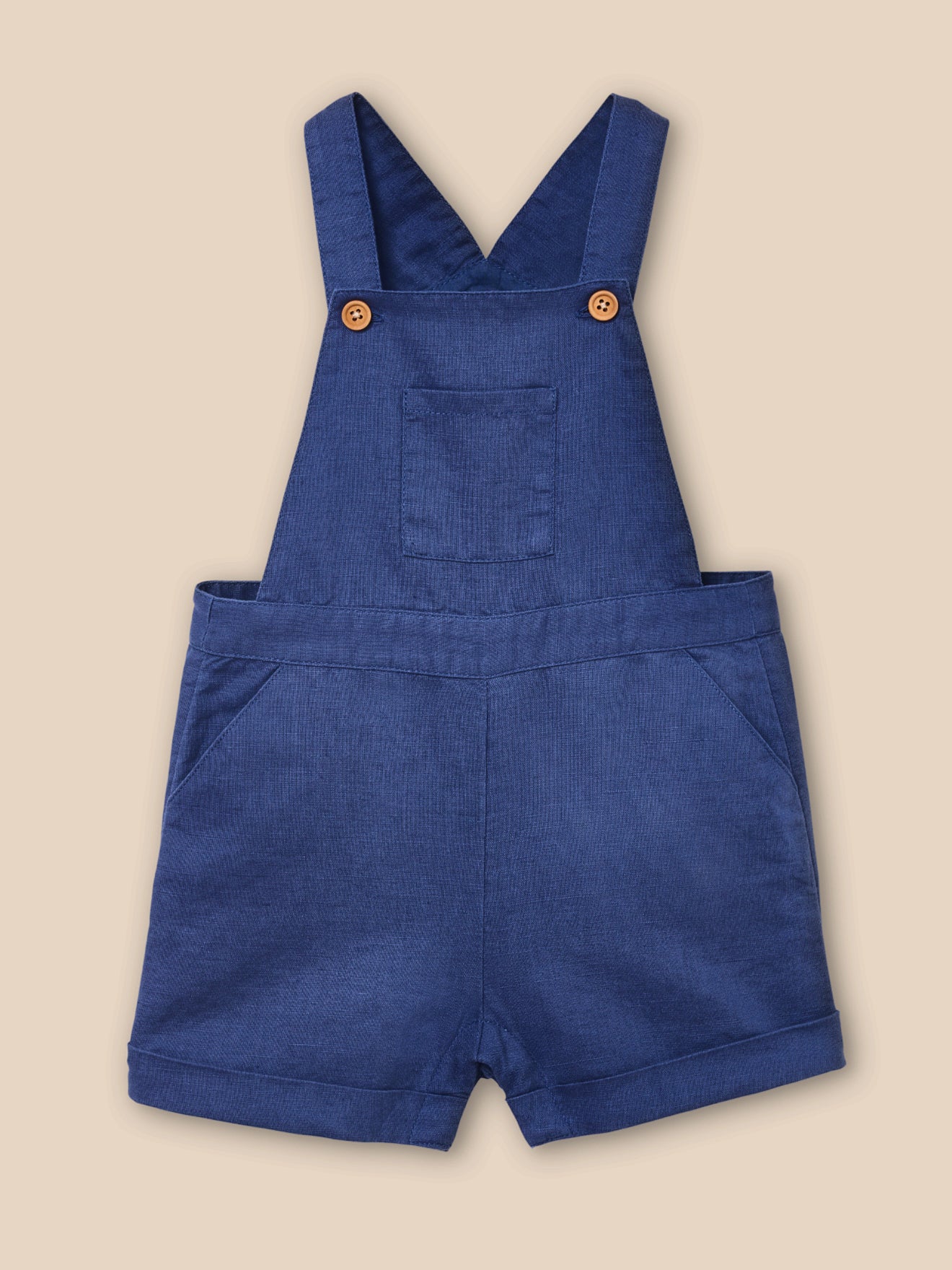 Salopette courte Bébé lin et coton