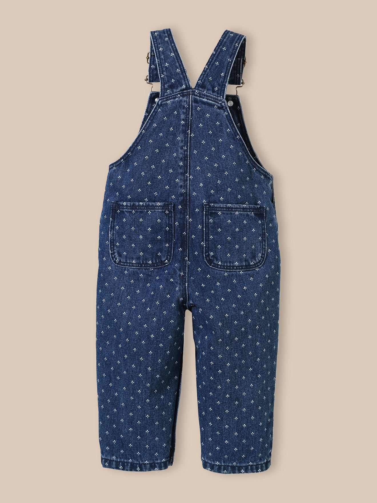 Baby's printed denim overalls