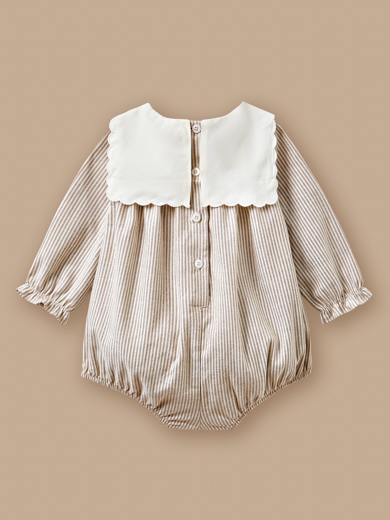 Fine Striped Baby Romper