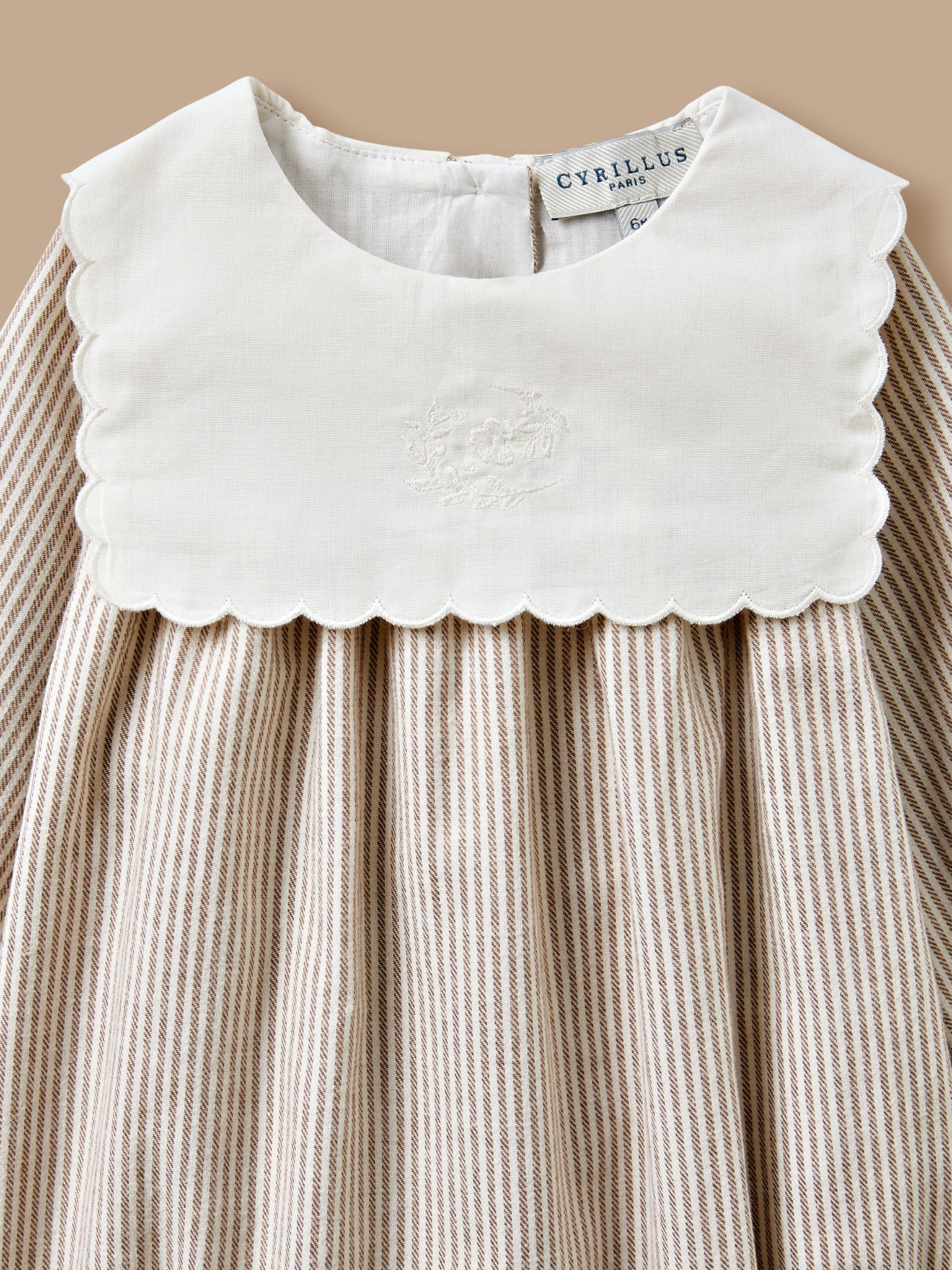 Fine Striped Baby Romper
